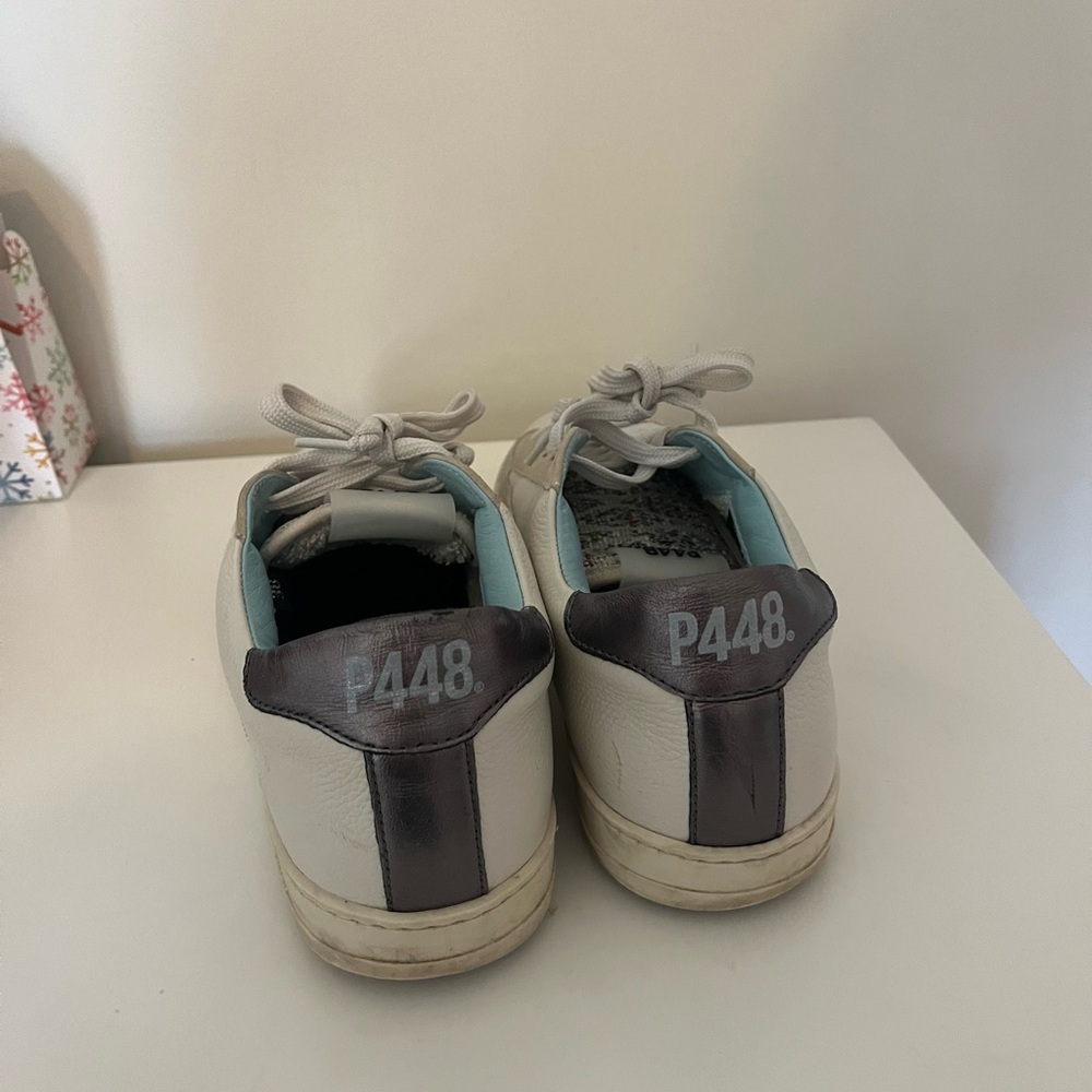 P448 White and Gray Sneakers